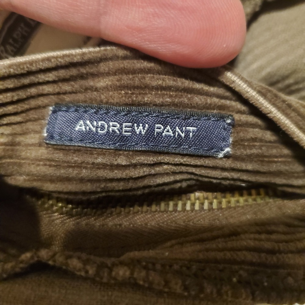 VTG Polo Ralph Lauren Andrew Pant Corduroy Pants Mens 40x32 Pleated Baggy Y2K - Picture 2 of 10